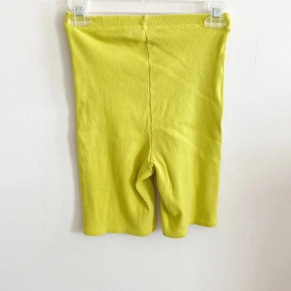 UO out from under neon yellow ribbed knit biker shorts - Picture 3 of 6